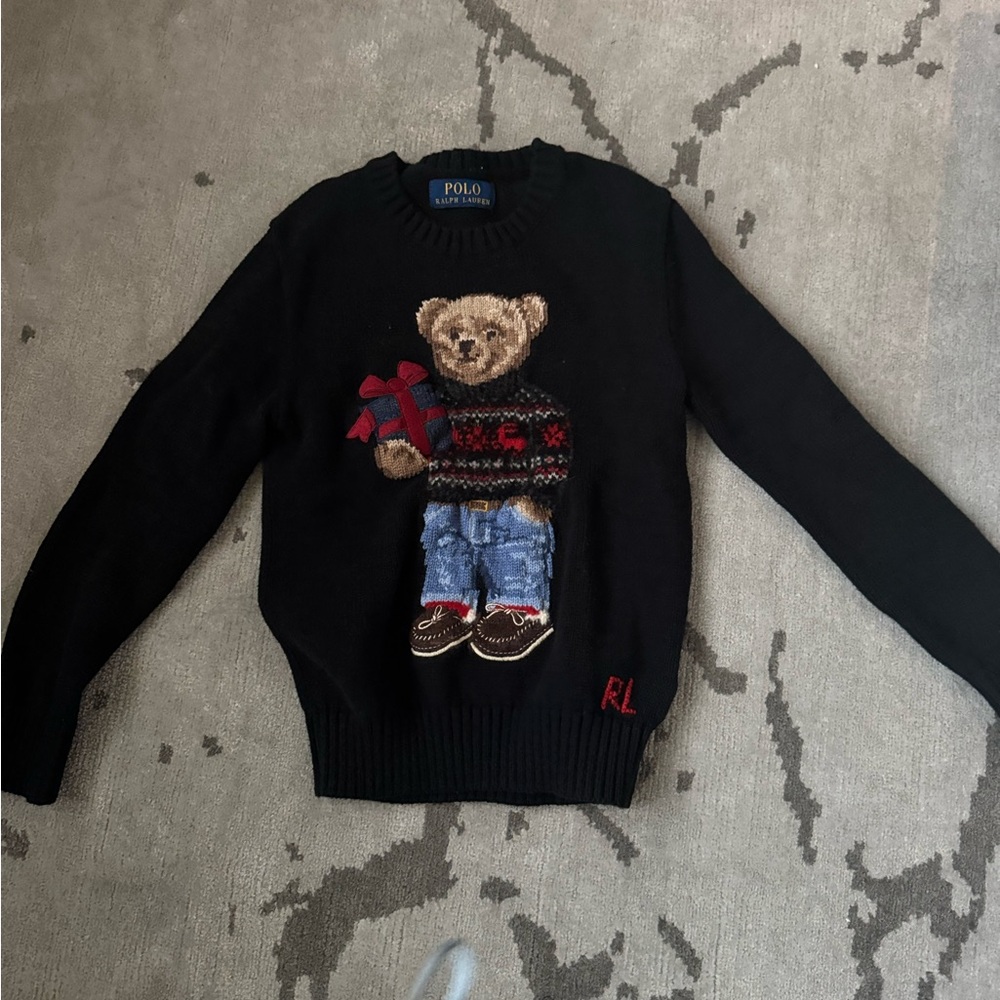 Ralph Lauren Polo Kids teddy bear sweater size 6/7